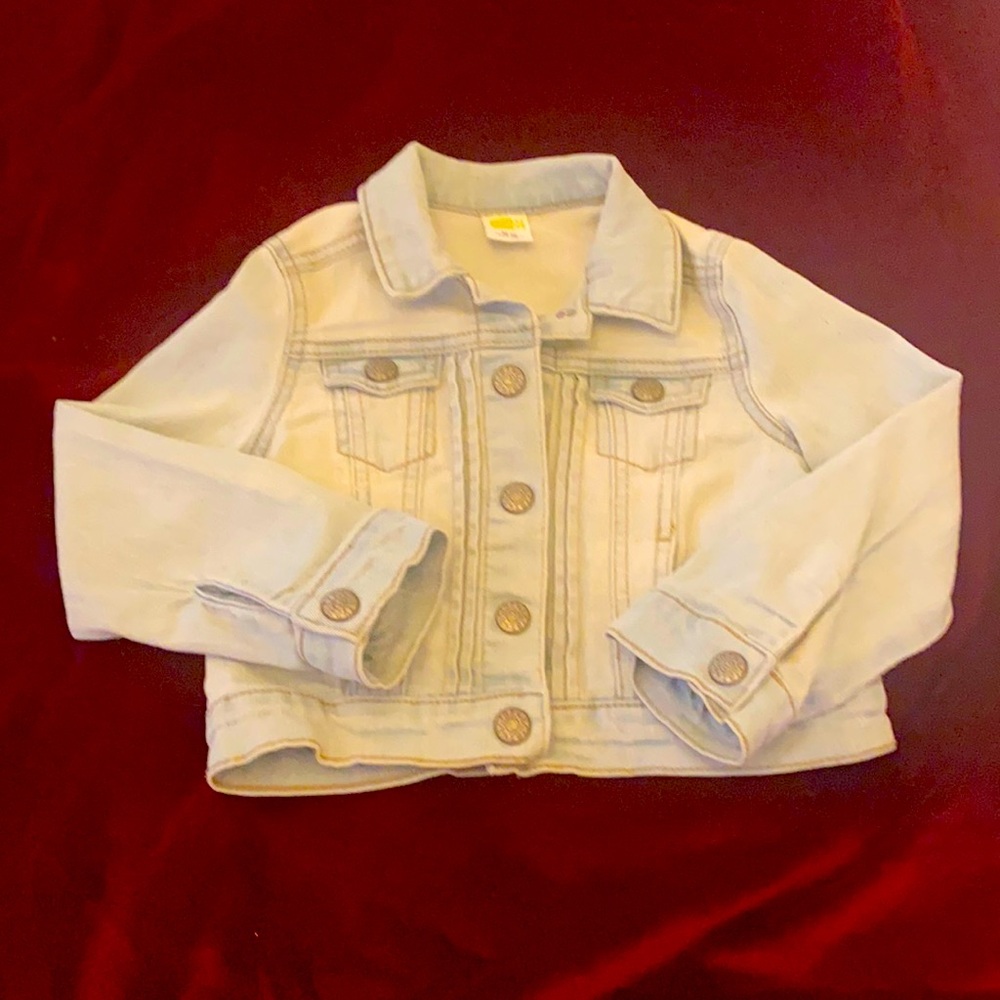 Super cute good quality stretchy light blue Jean jacket (XS) 4 with snap buttons